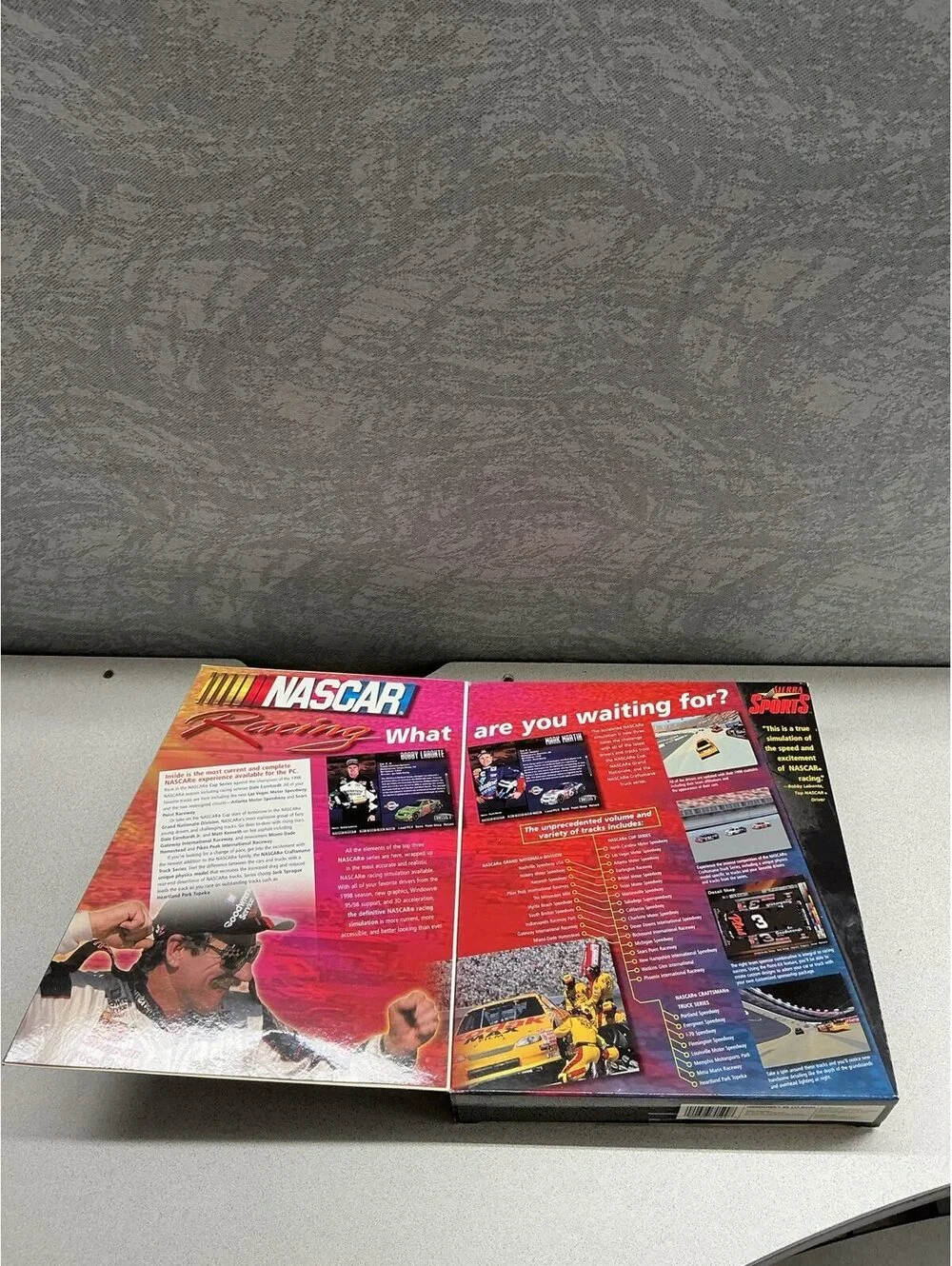 vintage NASCAR Racing 1999 Edition PC big box game published by Sierra Sports.